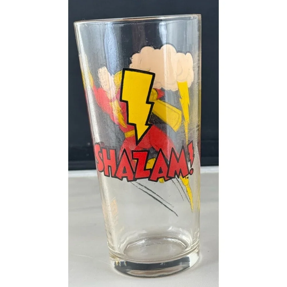 Vintage 70s DC Comics SHAZAM! Super Hero Pepsi Collector Series Tall‎ Glass 1978